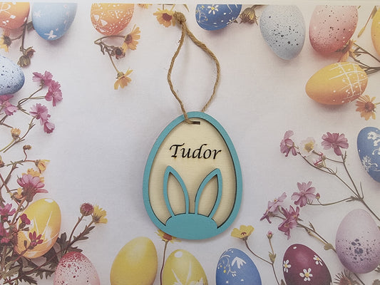 Personalised Easter Tag Egg-Bunny